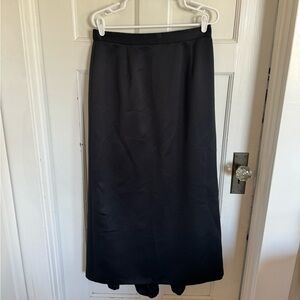 Alex Evenings black satin maxi skirt size 14P
